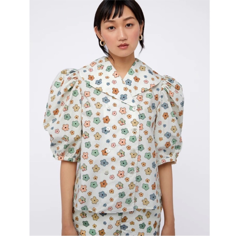 Shrimps Multicolor Floral Puff Sleeve Blouse